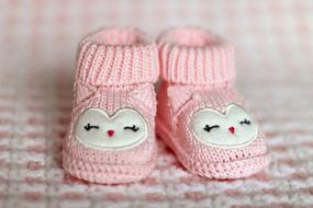 Pink and white shoes for baby girl