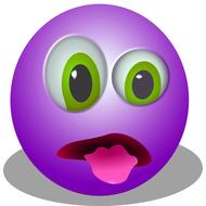 graphic purple smiley