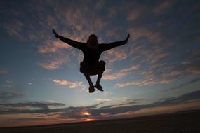 Freedom Jumping person