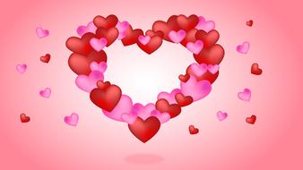 background heart love pink red