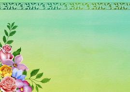 flowers border background drawing