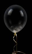 transparent balloon on a black background