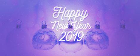 2019 new year banner drawing
