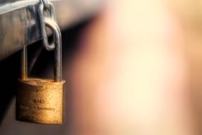 photo of a bronze closed lock