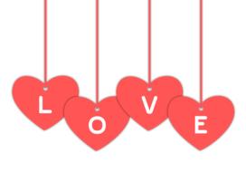 love hearts red design drawing