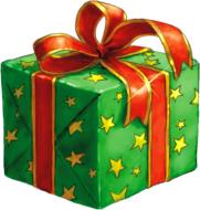 present gift green box drawing