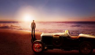 Sunset Sea person