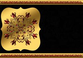 background gold frame drawing