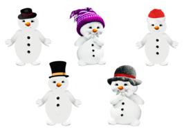 snowman winter isolated drawing