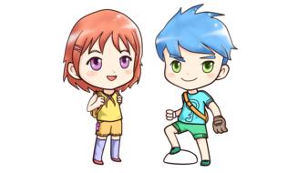 drawn anime boy and girl