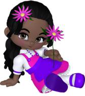 gumdrops cartoon character, cute child girl