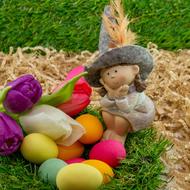 Easter Eggs and Figure girl