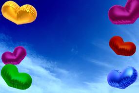 Sky Balloons Heart drawing