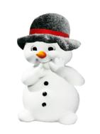 funny cartoon snowman, christmas decoration