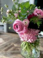 bouquet of pink peonies in a vase