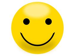 cheerful emoticon on a white background