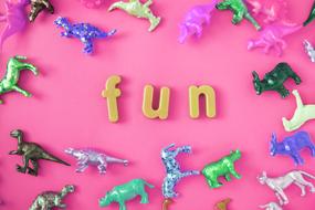 collection of the animals collection at the pink background
