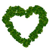 heart clover green