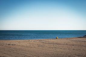 Sea Man Sitting alone