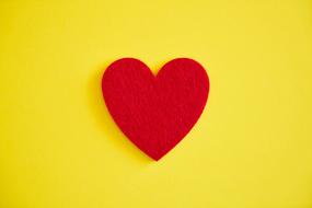 Yellow background Heart Figure