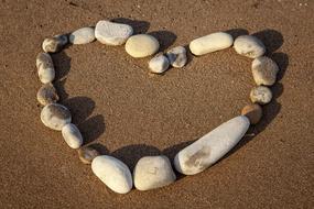 Heart Love Beach stone