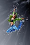 digital image of a dancing girl