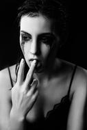 amazing Girl Portrait Black And White
