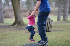 Jump Father and Daughter