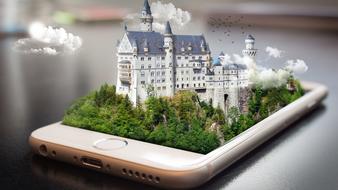 3D image of the lock on the iPhone screen