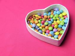 Heart Smarties Pink chocolate