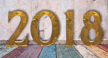 New Year 2018 gold