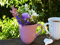 Flowers and Cup Coffee