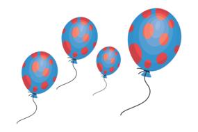 balloon, celebration as a drawing