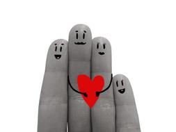 Family Love Heart fingers