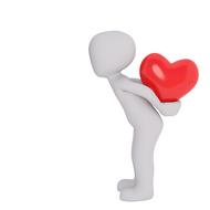 valentine's day love heart 3d