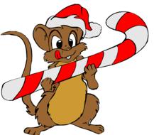christmas holiday mouse drawing