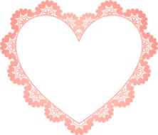 pink frame heart border decoration drawing