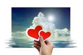 Hearts Love hand Cloud
