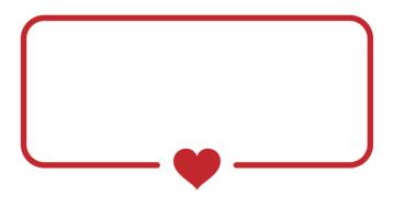 photo frame decor heart red drawing