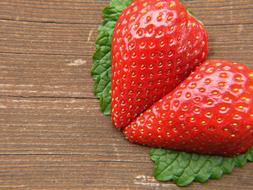 heart shaped sliced strawberries