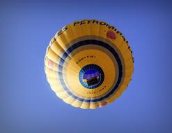 yellow hot air balloon at the festival