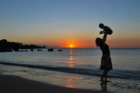 Mother and Baby sunset