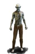 zombie male as a 3d drawing