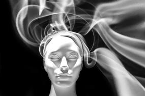 face soul head smoke drawing