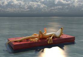 relaxing lizard