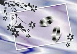rings wedding card