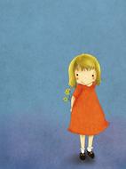 little girl cute drawing