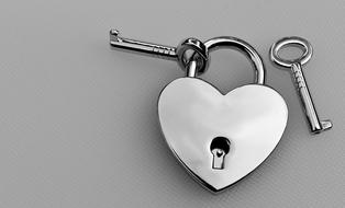 Key To The Heart black and white