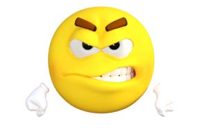 angry smiley with hands