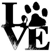 love dogs paw print drawing